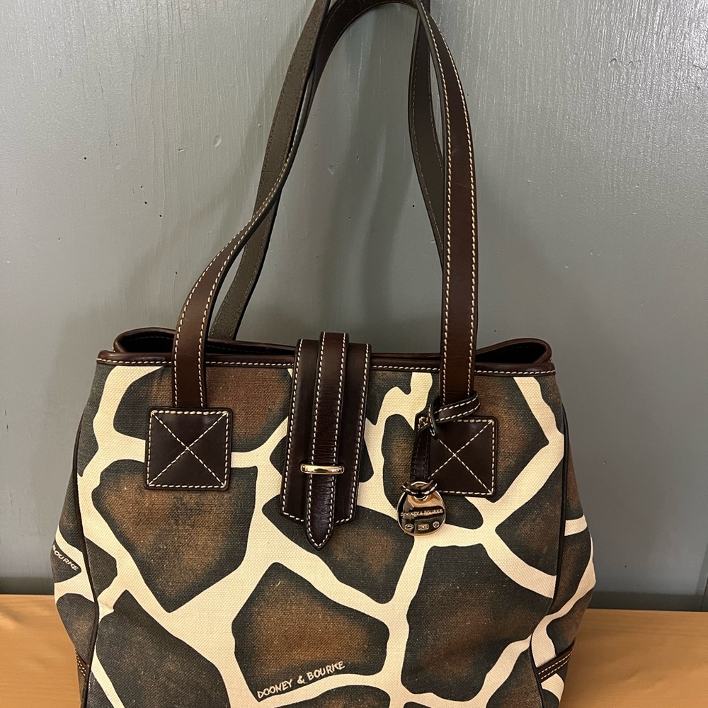 Dooney & Bourke Brown and Cream Tote Bag